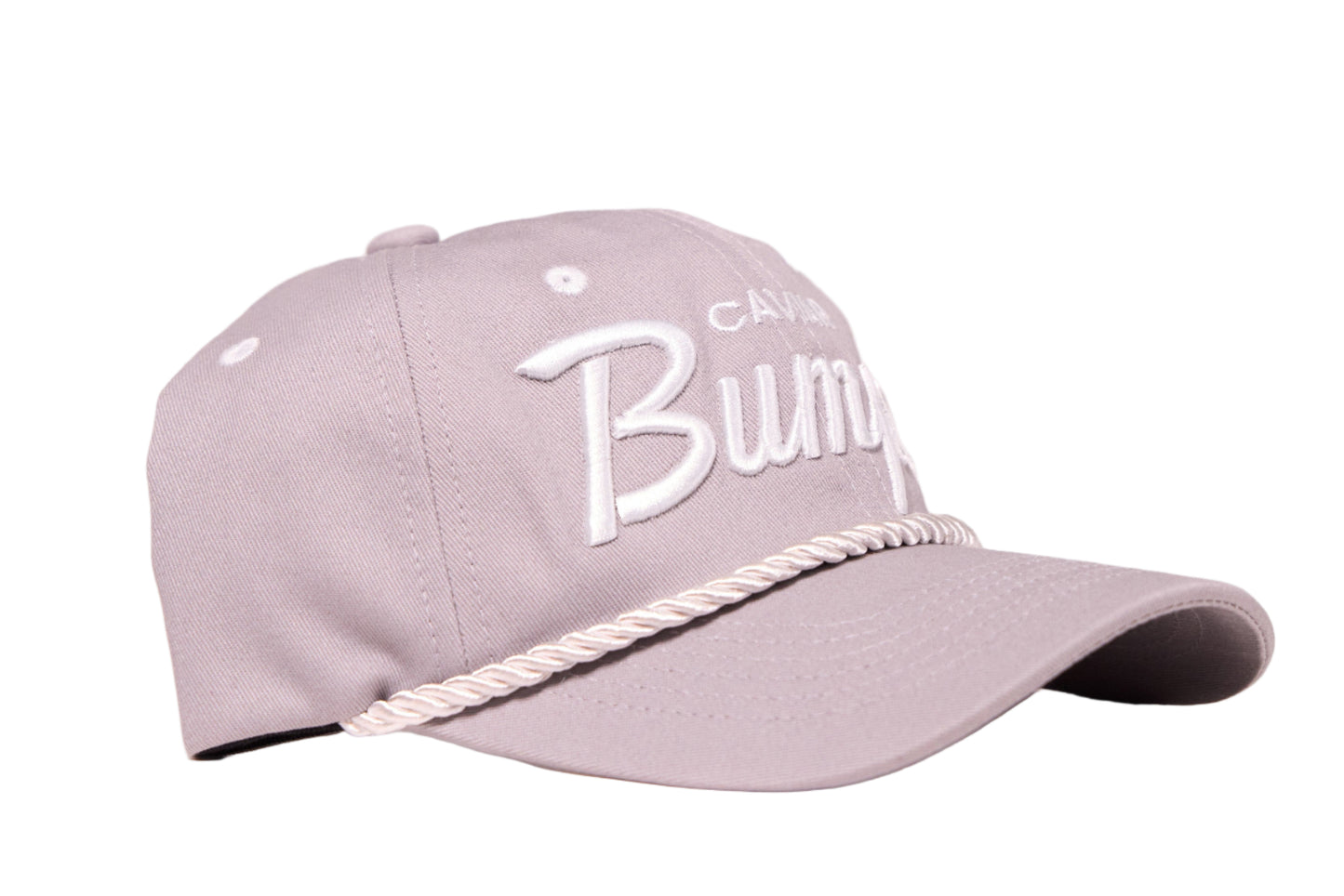 Gray Dad hat with 'Caviar Bumps' text on a white background