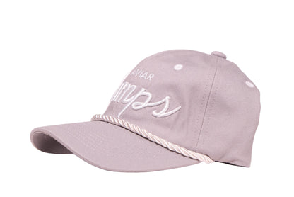 Gray Dad hat with 'Caviar Bumps' text on a white background
