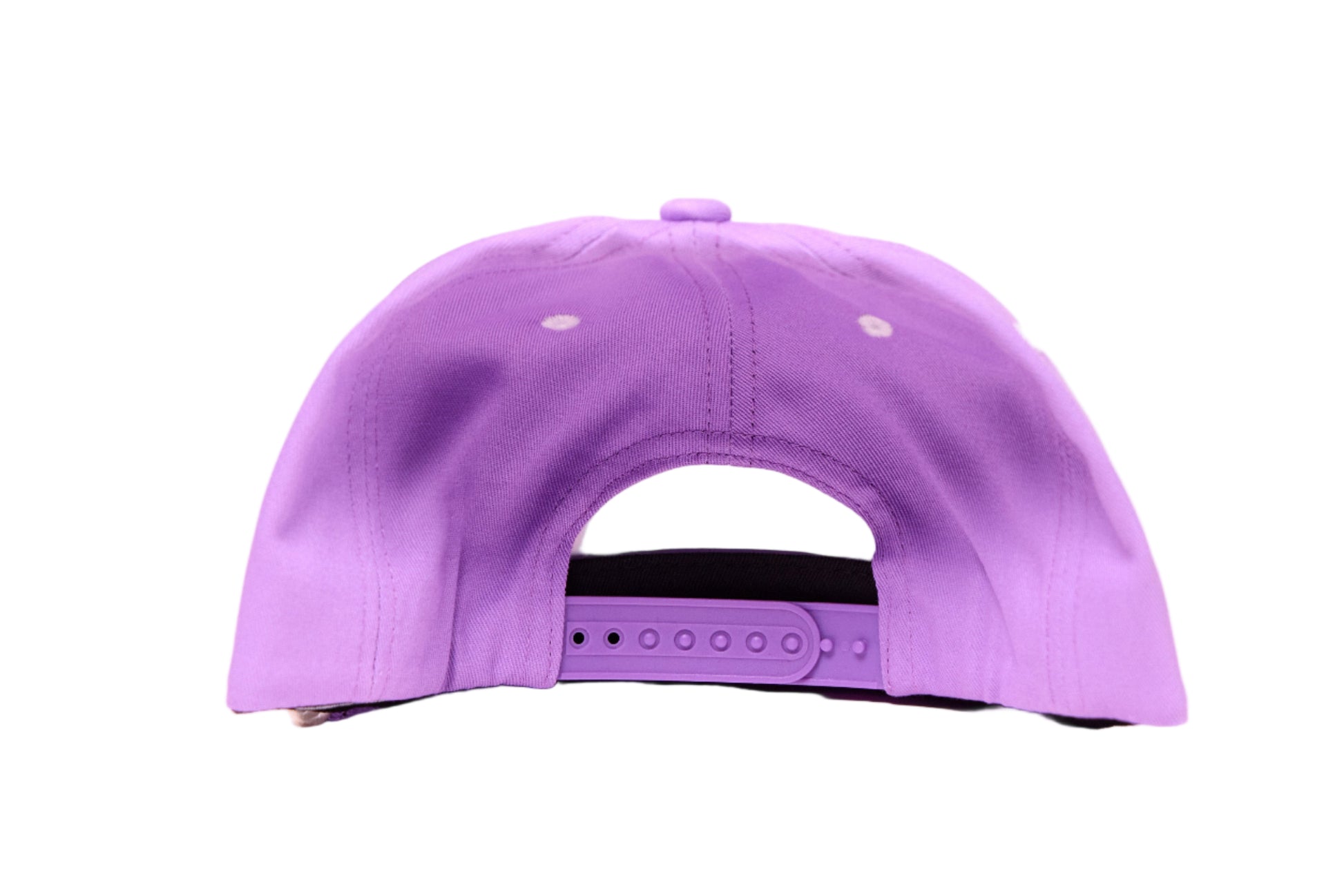Lavender flat bill hat with 'Caviar Bumps' text on a white background
