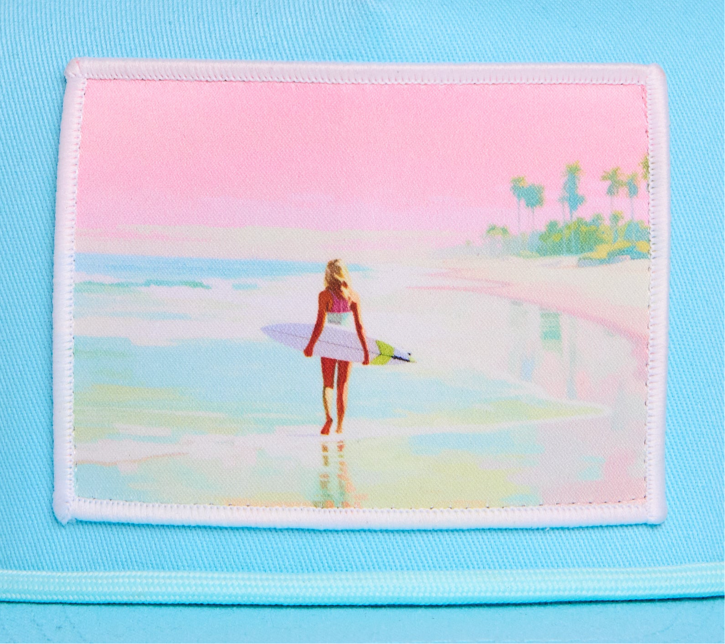 Beach Walk with Surfboard