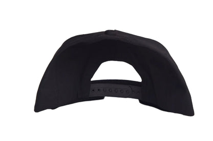 Black hat with a retro television graphic patch