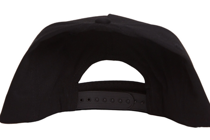 Black hat with a patch of a crow at sunset