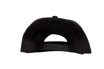 Black hat featuring Saquon Barkley in his iconic backwards hurdle on a green patch