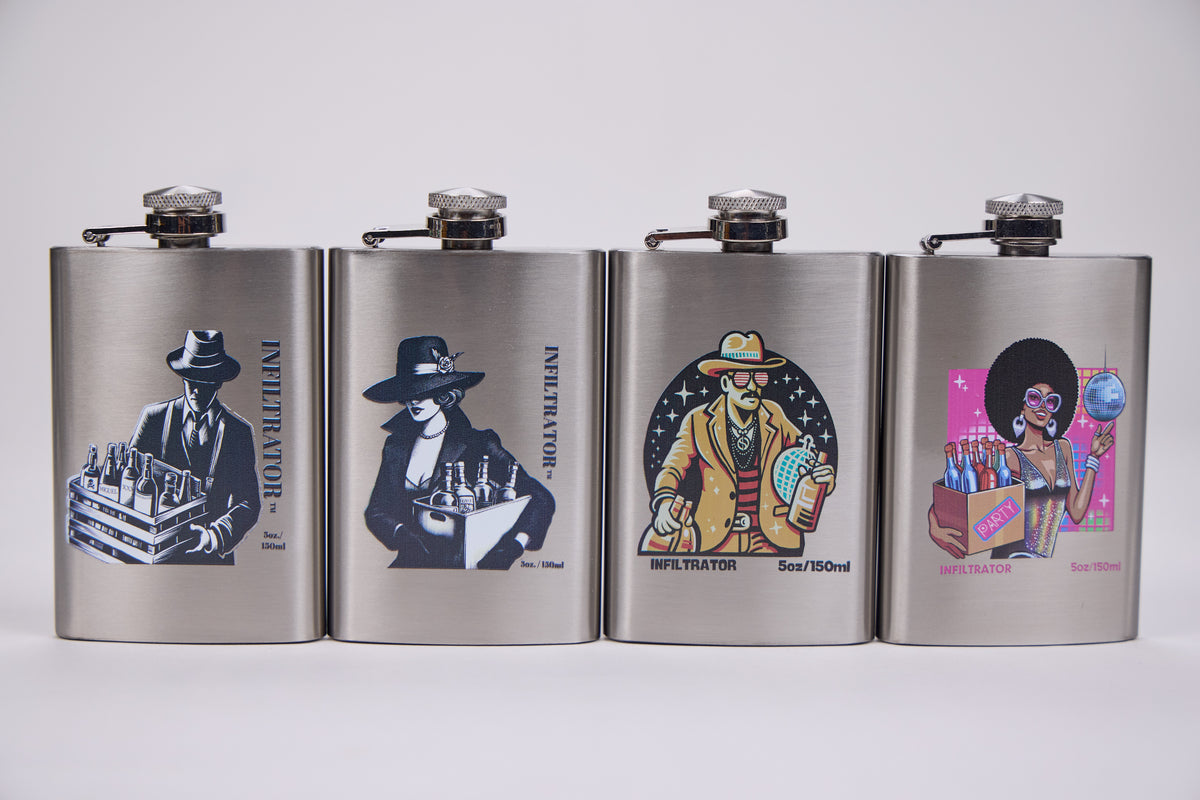 Stainless Steel Flask 4 Pack