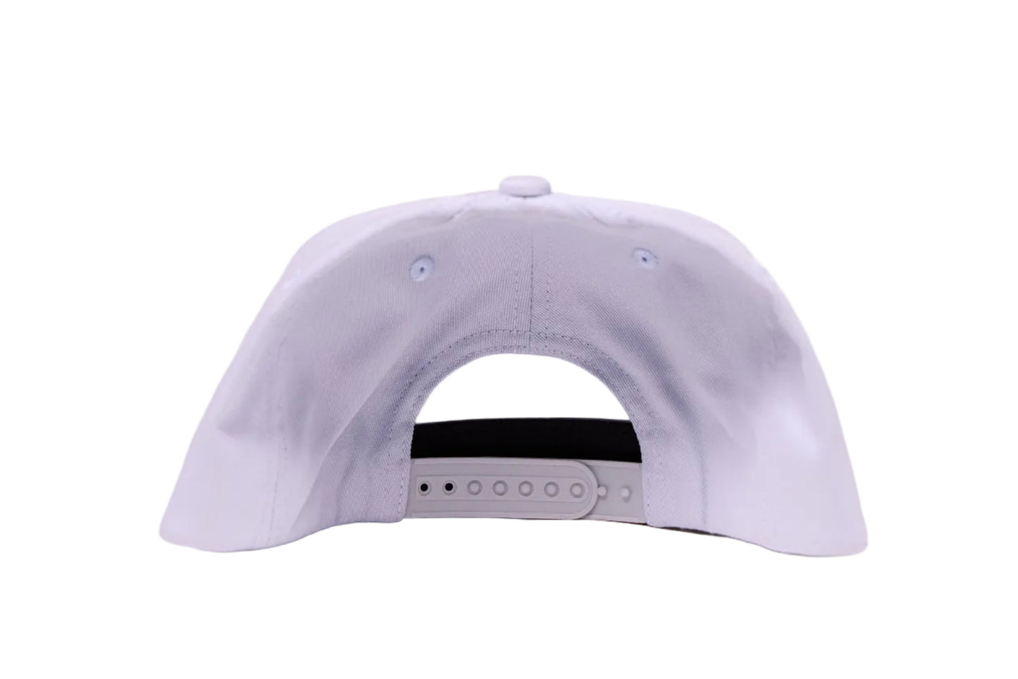 Grey flat-bill hat with a patch of a fox in profile