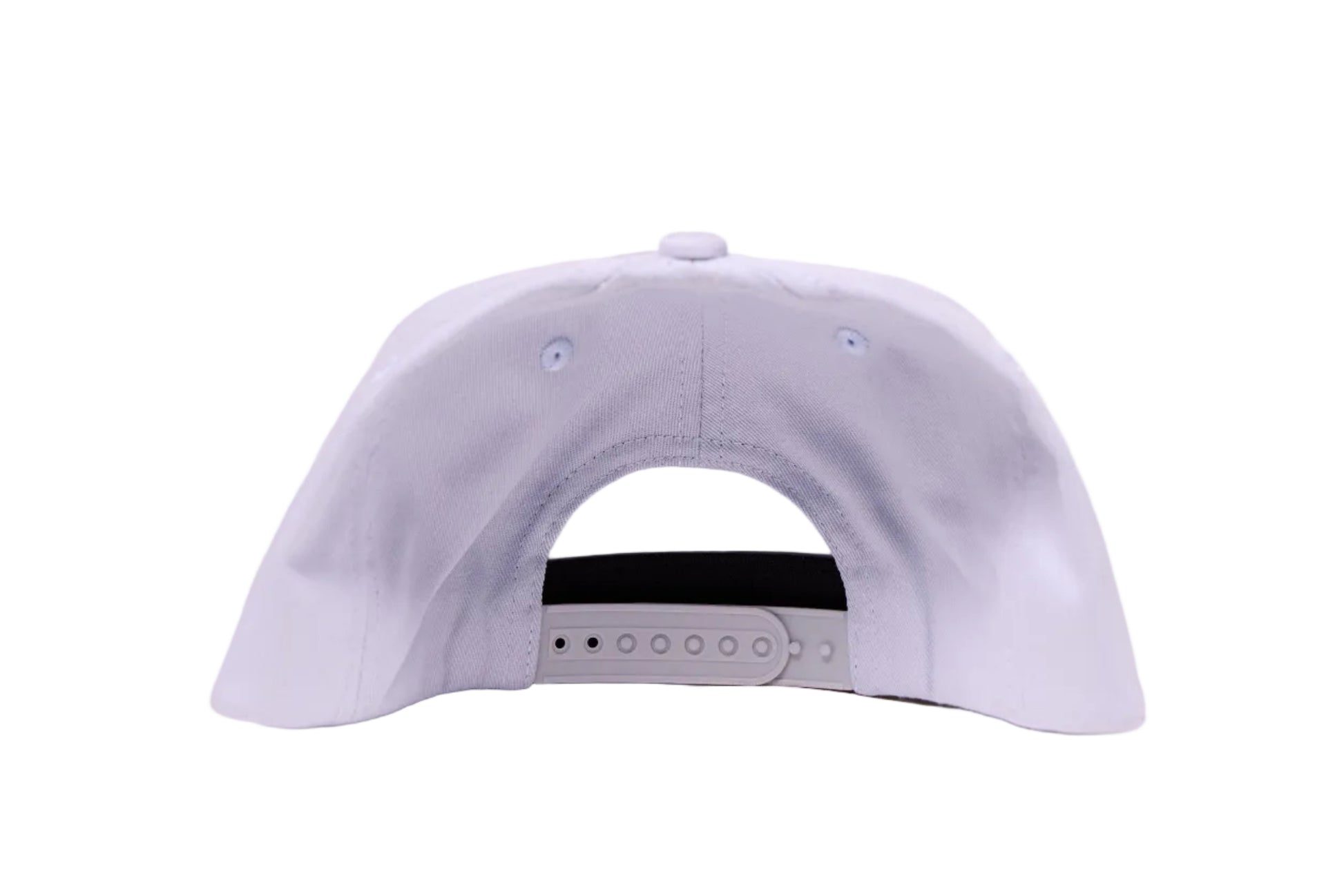 Grey flat-bill hat with a patch of a fox in profile