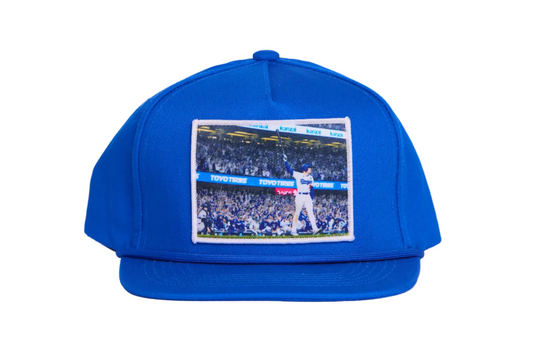 Blue hat with a patch featuring an image of Freddie Freeman's Grand Slam walk-off HR.