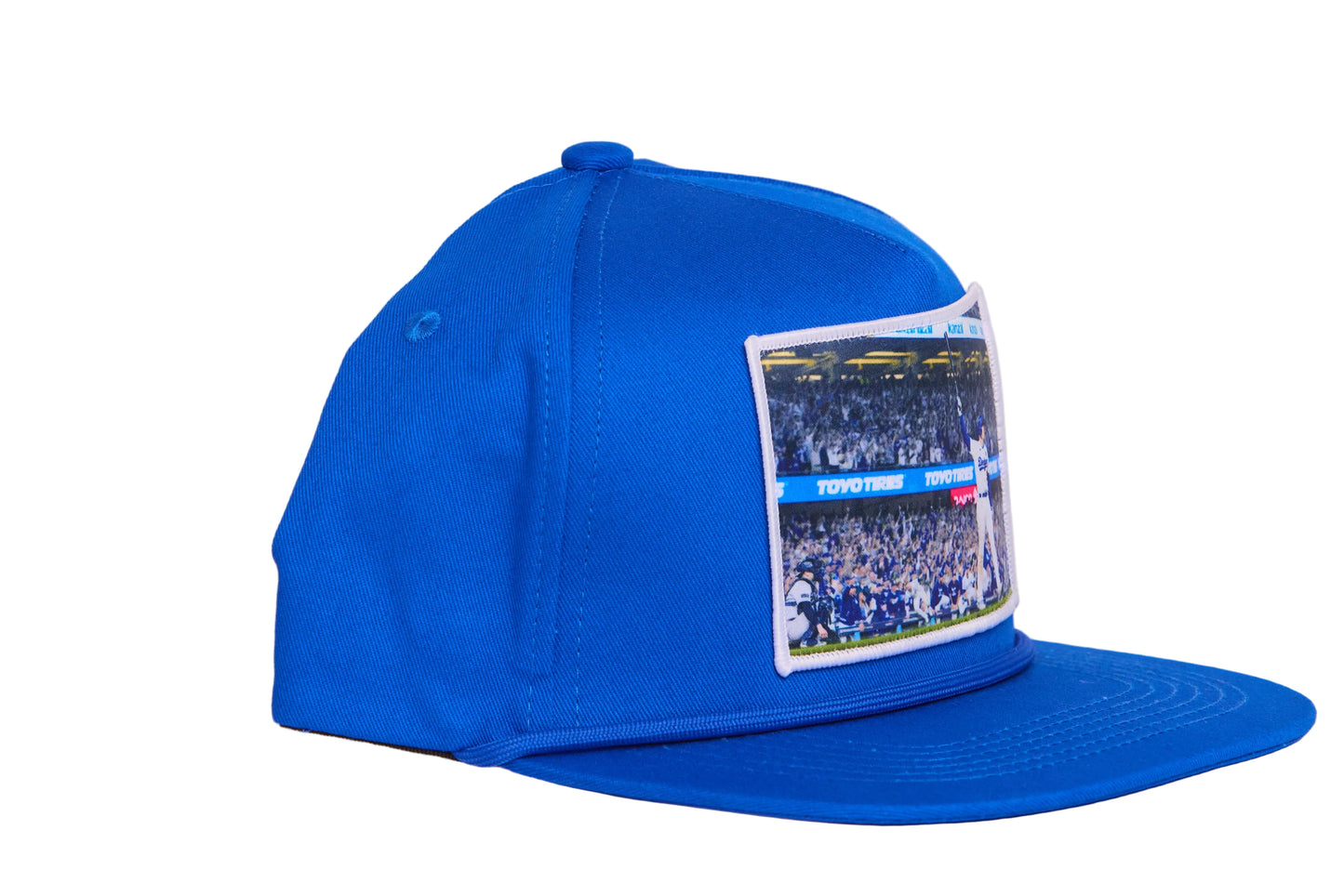 Blue hat with a patch featuring an image of Freddie Freeman's Grand Slam walk-off HR.