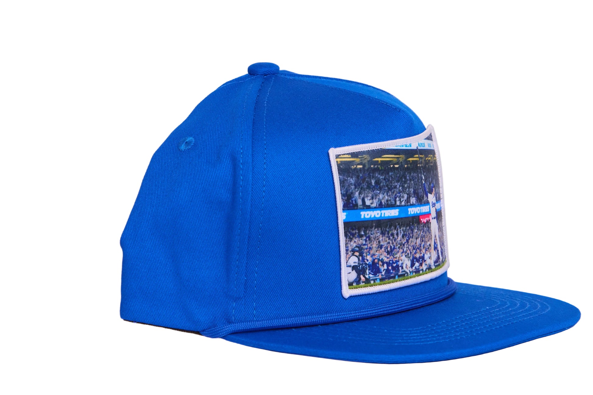 Blue hat with a patch featuring an image of Freddie Freeman's Grand Slam walk-off HR.
