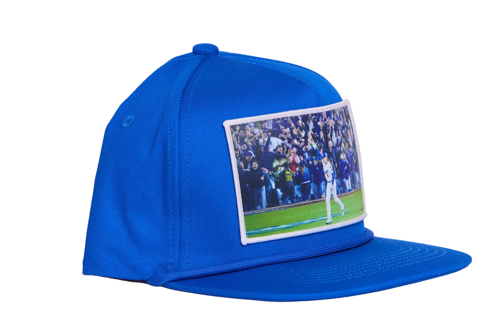 Blue hat featuring a patch of Freddie Freeman's iconic walk-off Grand Slam