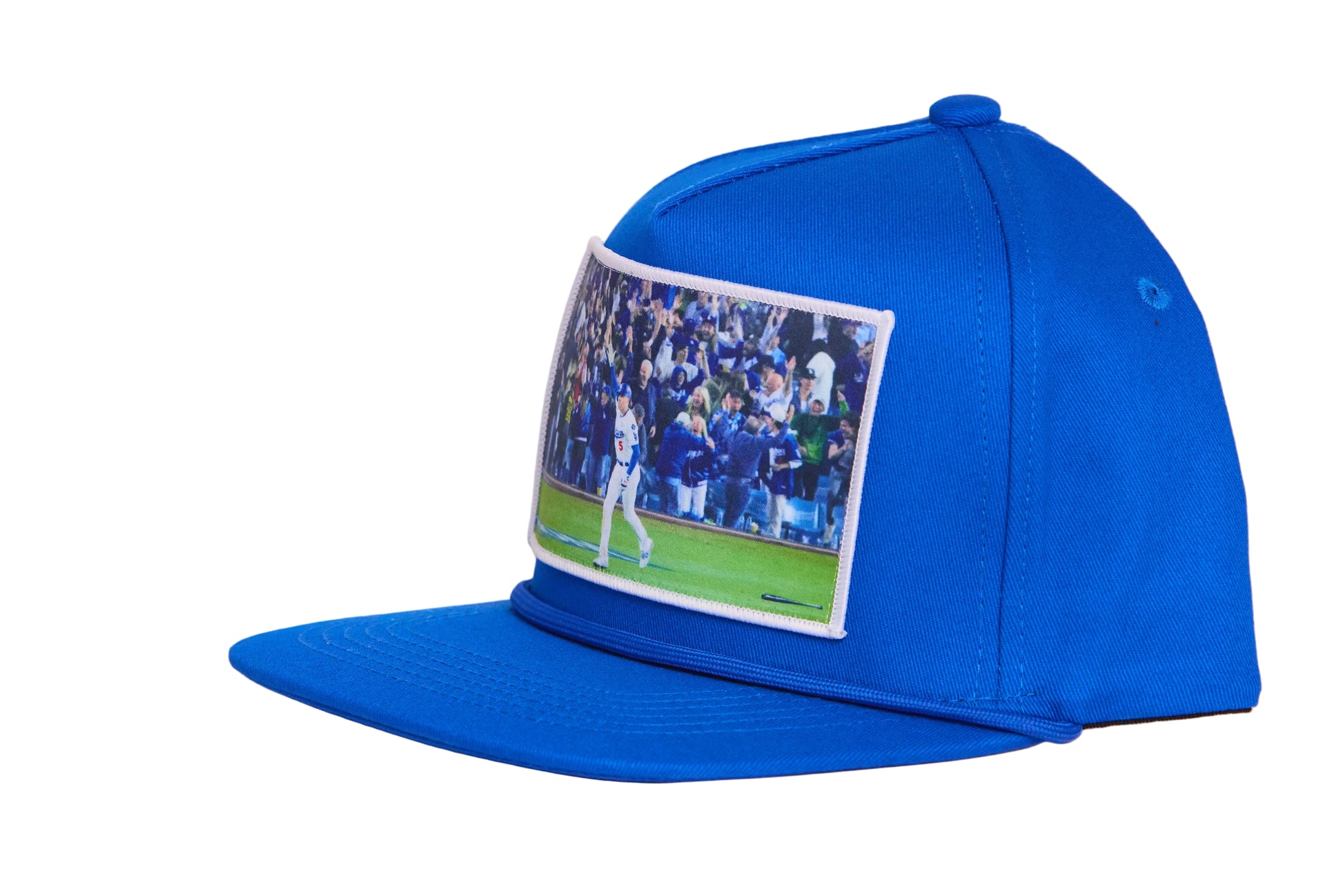Blue hat featuring a patch of Freddie Freeman's iconic walk-off Grand Slam