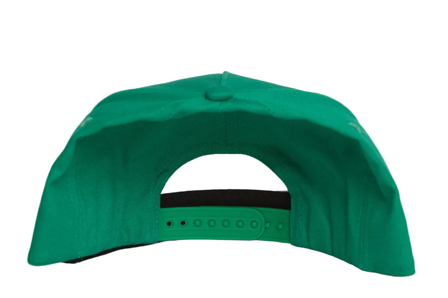 Green hat with a Poison Dart Frog embroidered patch