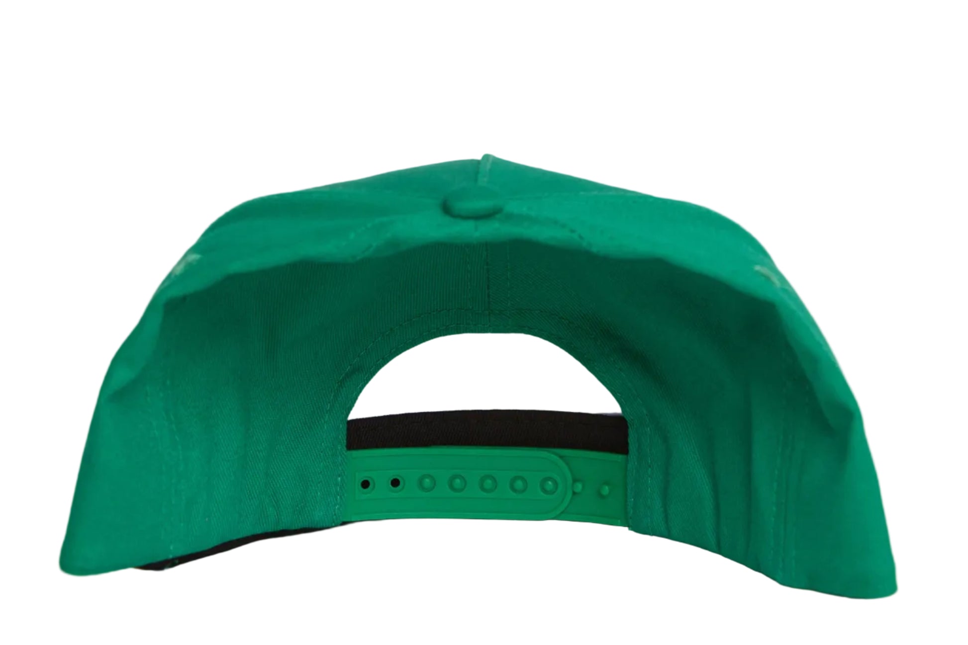 Green hat with a Poison Dart Frog embroidered patch