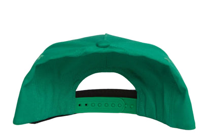 Green hat with a Poison Dart Frog embroidered patch