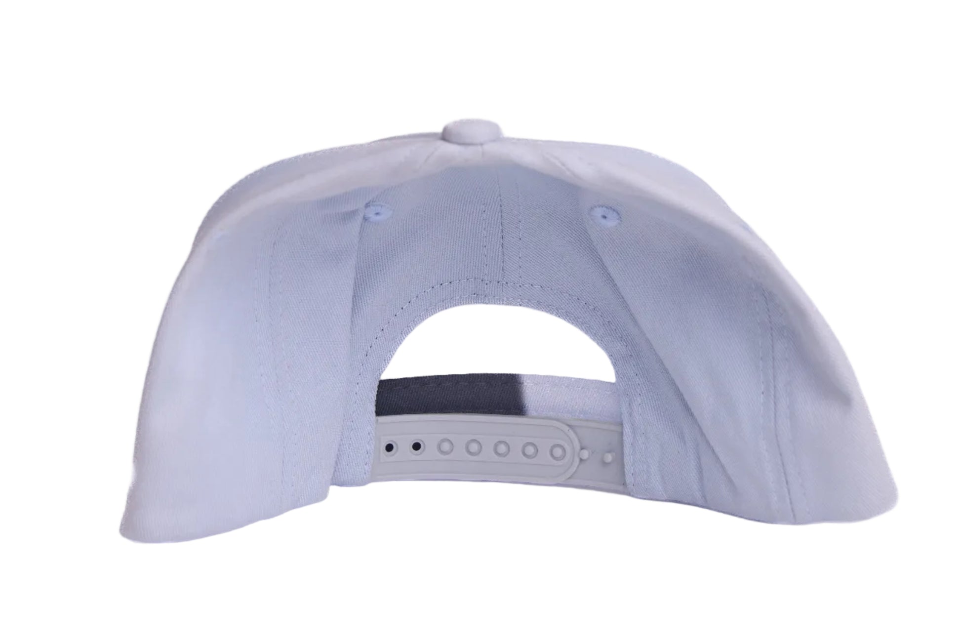 Grey flat-billed hat with a scenic patch featuring mountains and flowers from the southern coast of Iceland