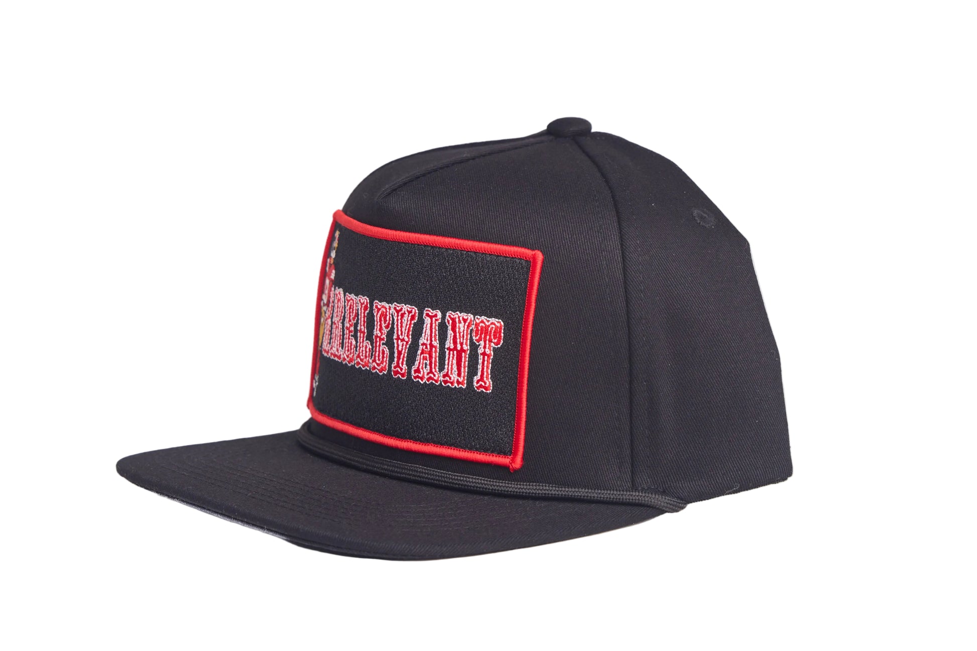 Black flat-bill hat with Brock Purdy Mr. Irrelevant patch