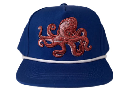 Octopus - Embroidered (Adult-Size Flat Bill)