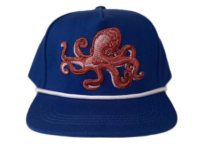 Octopus - Embroidered (Adult-Size Flat Bill)