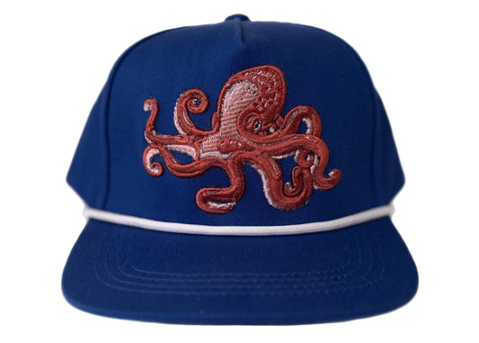 Octopus - Embroidered (Adult-Size Flat Bill)