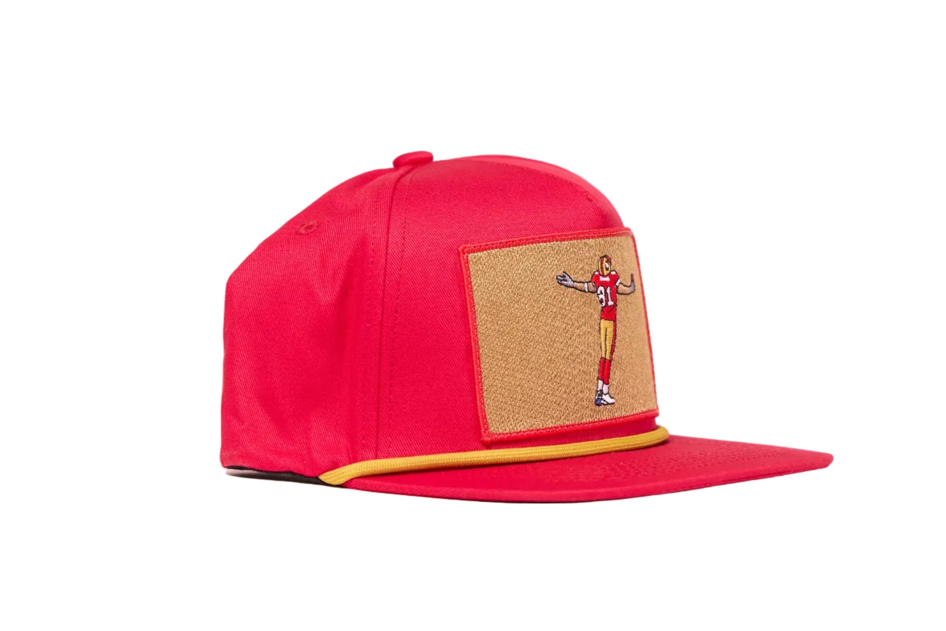 Red hat featuring a patch depicting Terrell Owens 