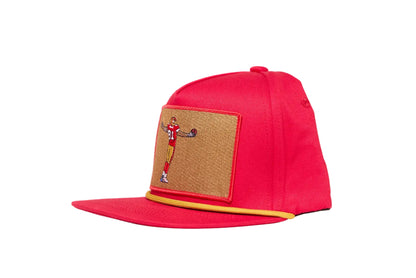 Red hat featuring a patch depicting Terrell Owens 