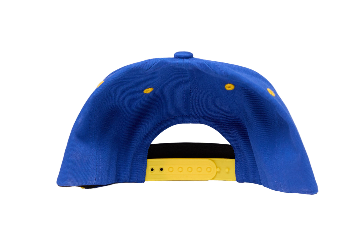 Blue cap depicting Puka Nacua diving for a football for Los Angeles