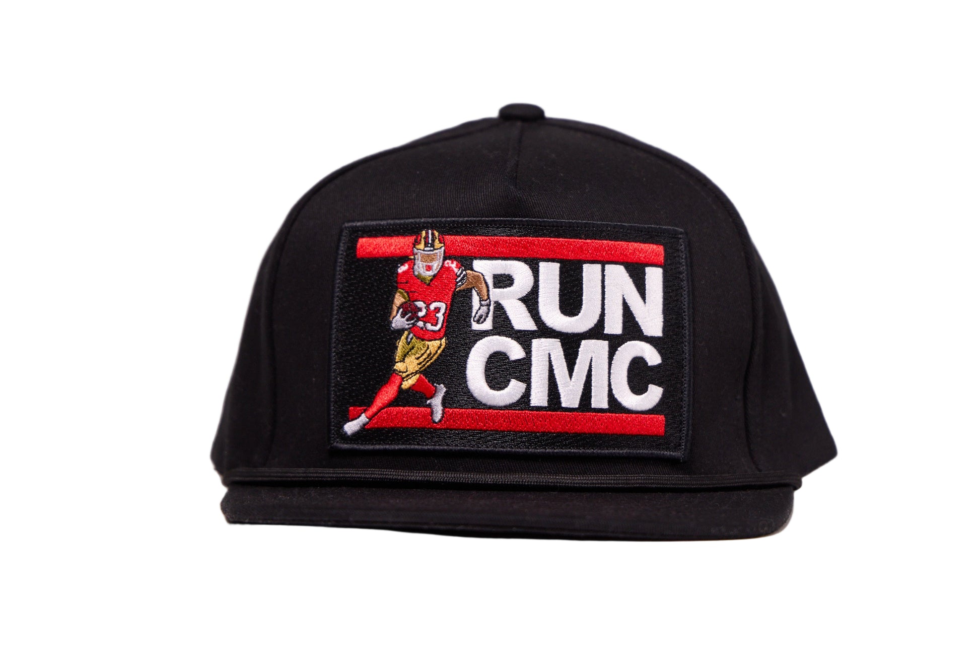 Black flat-bill hat with 'RUN CMC' logo