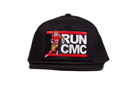 Black flat-bill hat with 'RUN CMC' logo