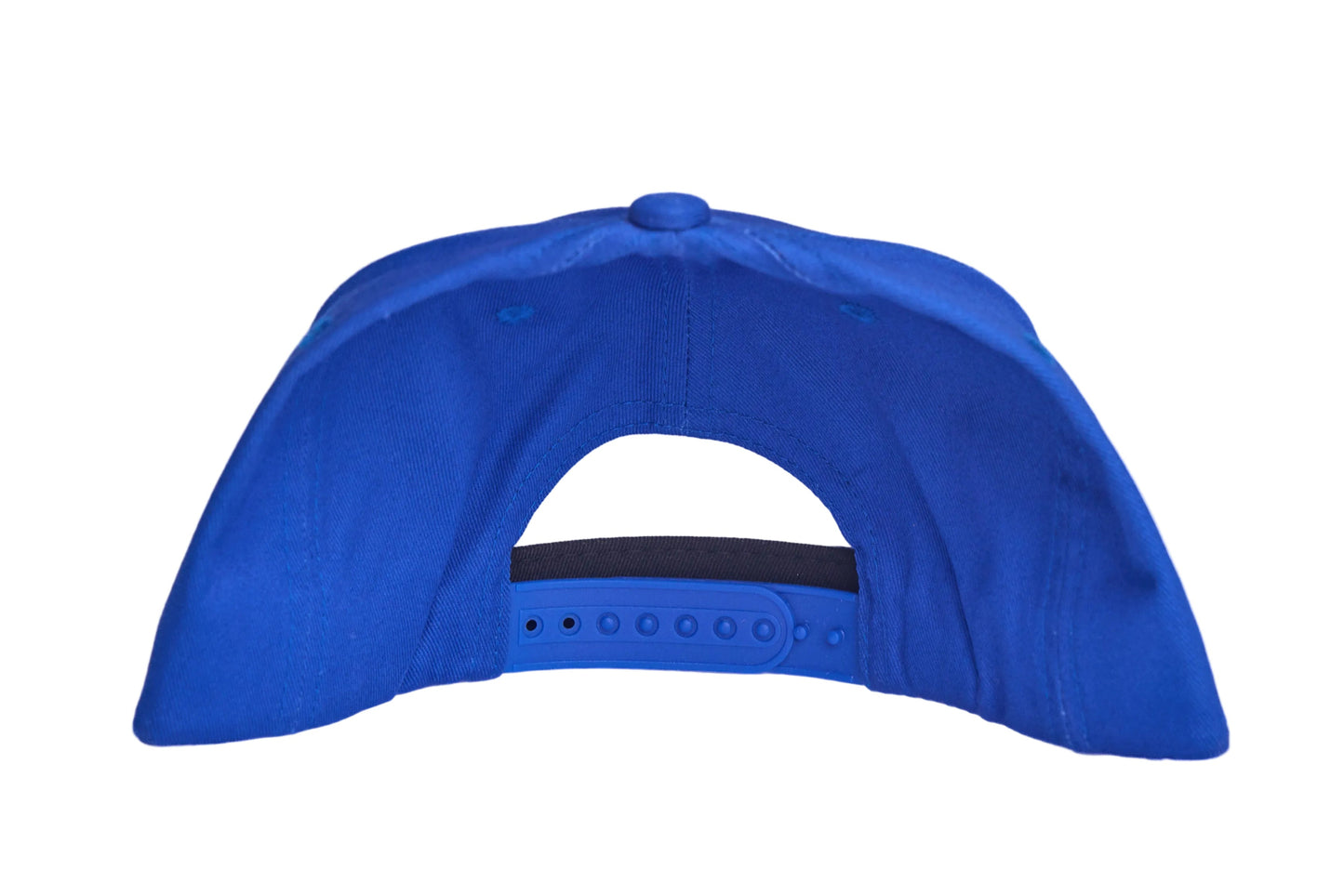 Blue hat with a surfing man patch design