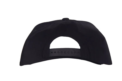 Black hat with embroidered patch design of The Catch