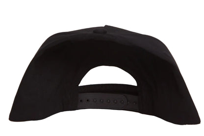 Black hat featuring closeup tiger face design patch