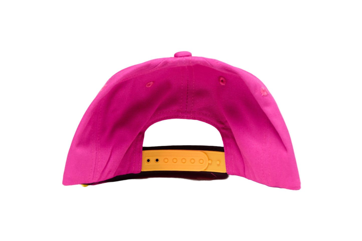 Fuchsia hat with a 3-D embroidered unicorn design 